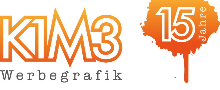 K1M3 Werbegrafik Logo 15Jahre K1M3 Werbegrafik